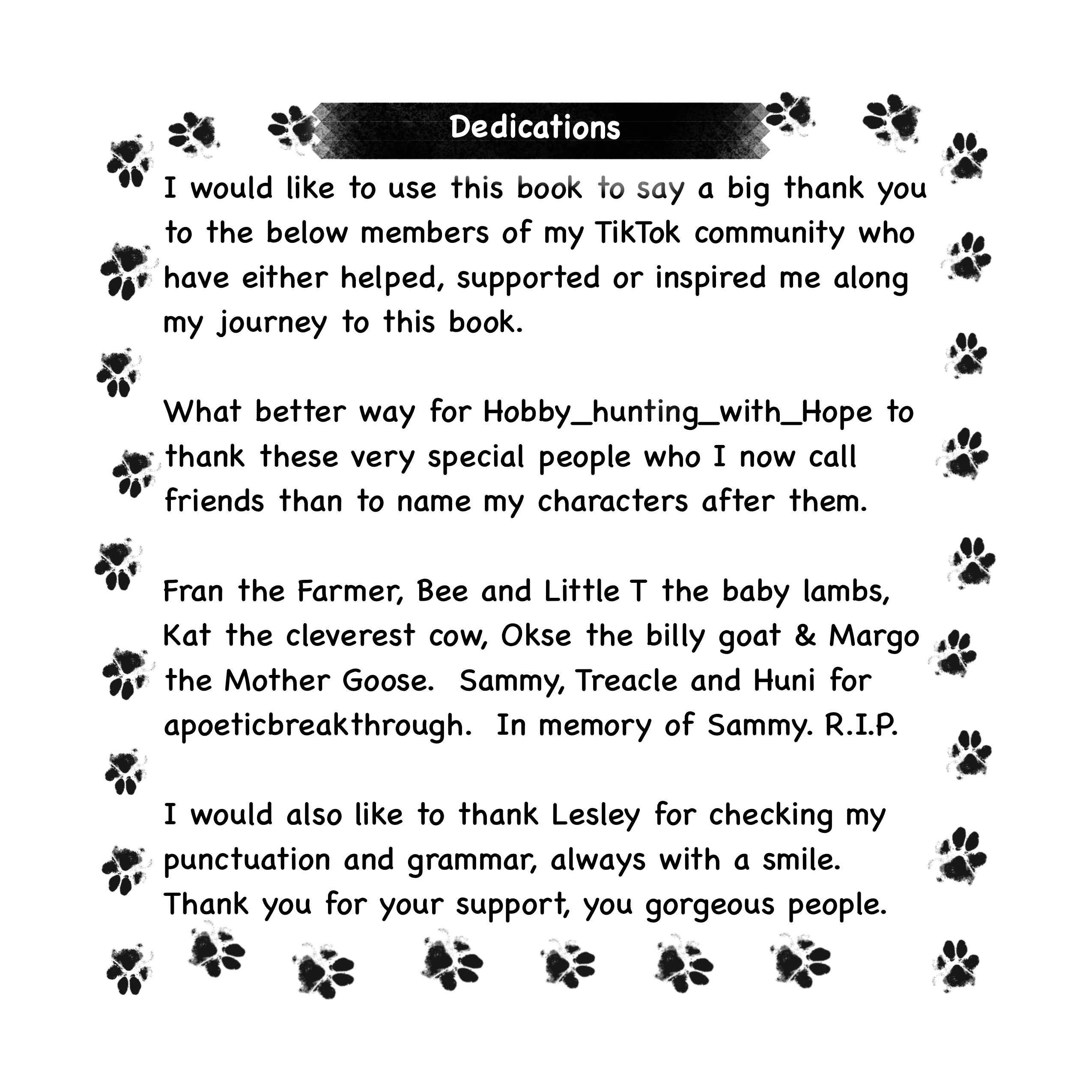 Hope and the Farm Festival sample page