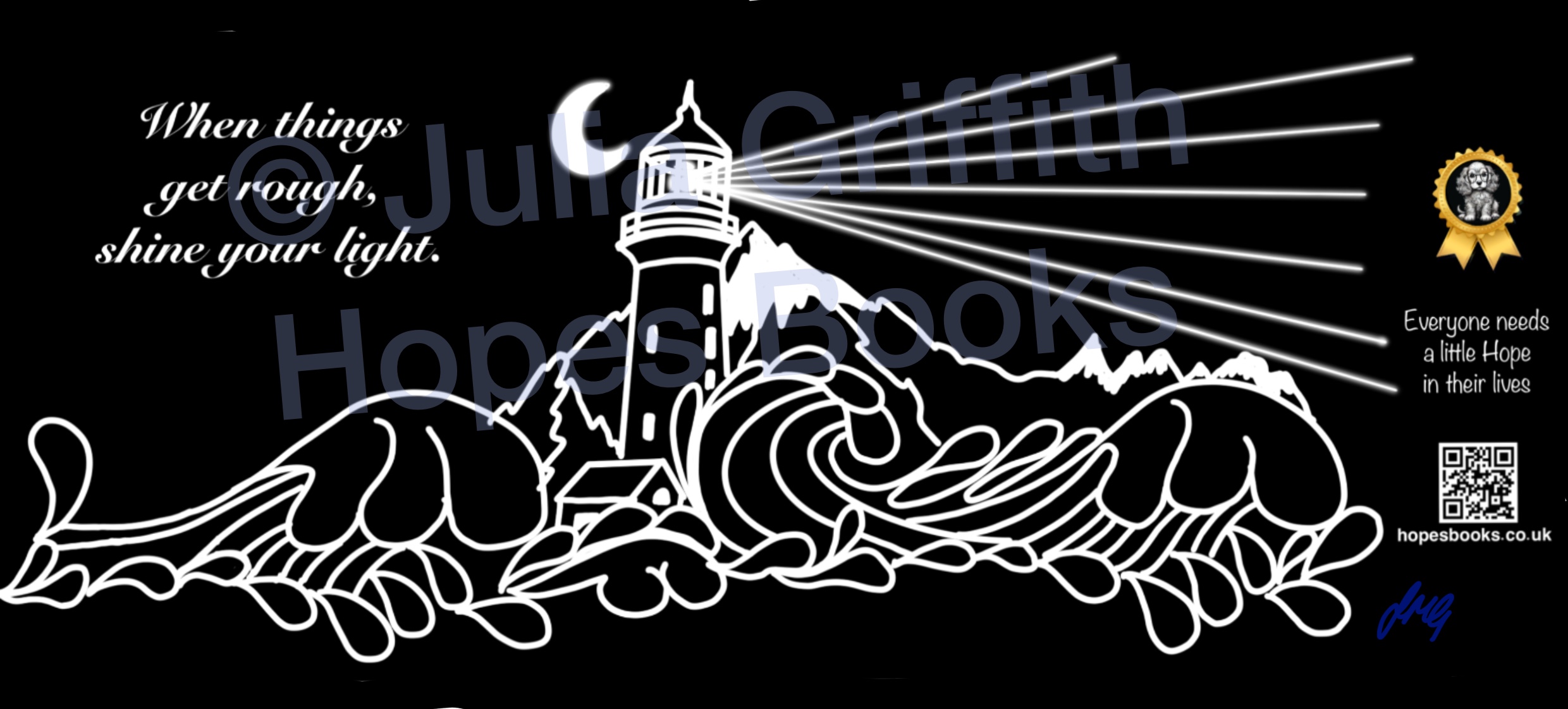 Full My Lighthouse mug design featuring original lighthouse artwork by Julia Griffith.